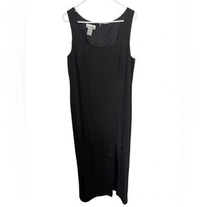 Vintage Black Beaded Gown 16W